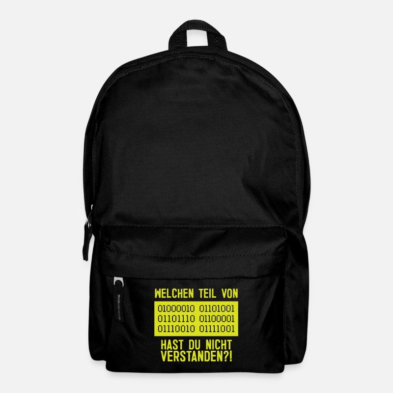 Welchen Teil von Binar Binärcode Informatiker - Rucksack - Schwarz