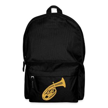 Tenor horn tenor horn player horn wind music instrument - Backpack - black - Front