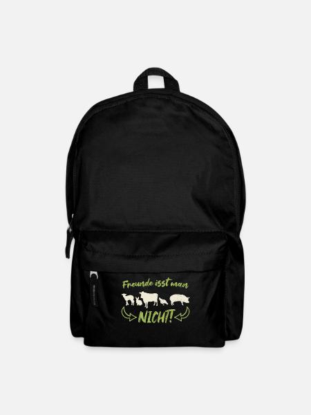 Vegetarisch Vegan Vegetarier Veganer Spruch - Rucksack - Schwarz