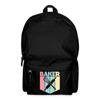 Baken Koch Küche Vintage Geschenk - Rucksack - Schwarz - Vorne
