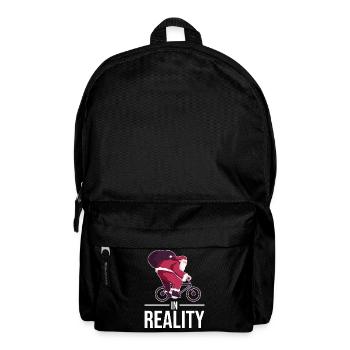 Santa Claus Christmas Bike Funny Saying - Backpack - black - Front