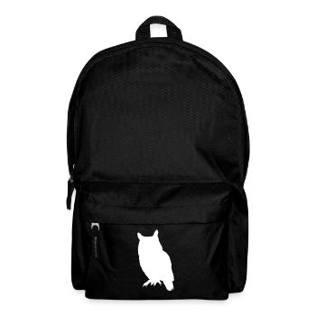 Hibou Owl cadeau silhouette noir blanc - Sac à dos - noir - Devant