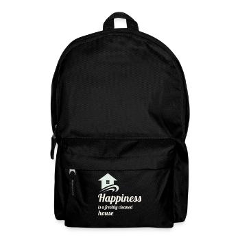 Reinigung lustiges Sprichwort Reiniger Hausmeister Depotbank - Rucksack - Schwarz - Vorne