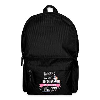 Nurse Nursing Job Work Unicorn Saying Quote - Backpack - black - Front