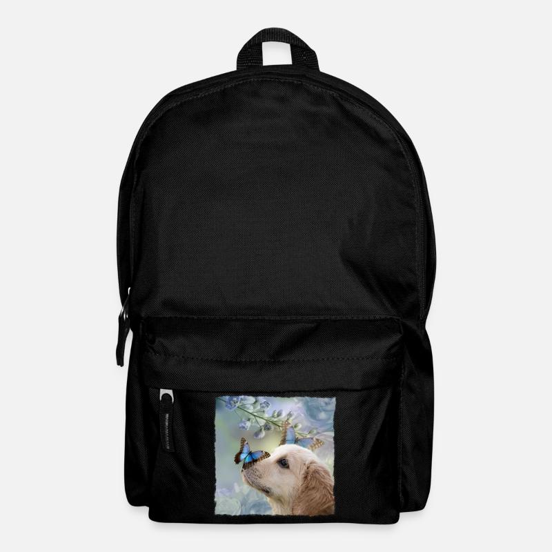 Chiot papillon chiot papillon mignon chien - Sac à dos - noir