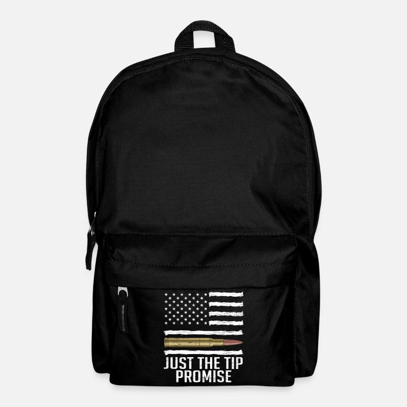 Great Gun Tee For Gun Lovers Saying "Just The Tip - Backpack - black