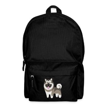 Chien mignon, Chien d’orignal norvégien - Sac à dos - noir - Devant