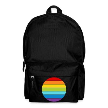 Regenbogen Kreis - Rucksack - Schwarz - Vorne