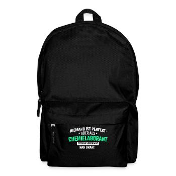 Chemielaborant Chemie Laborant Labor Geschenk - Rucksack - Schwarz - Vorne