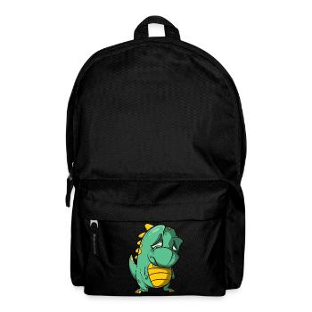 Trauriger Drache weint - Abschied Tränen - Rucksack - Schwarz - Vorne