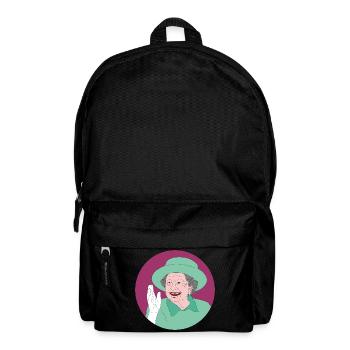 Chemise rétro design de la reine Elizabeth II. - Sac à dos - noir - Devant