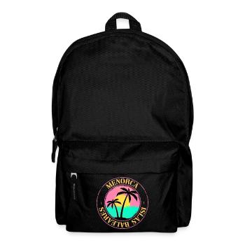 Menorca Sommer Sonne Strand Meer Palmen Party - Rucksack - Schwarz - Vorne