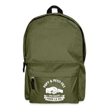Papy et petit-fils une équipe pour la vie - Sac à dos - vert olive - Devant