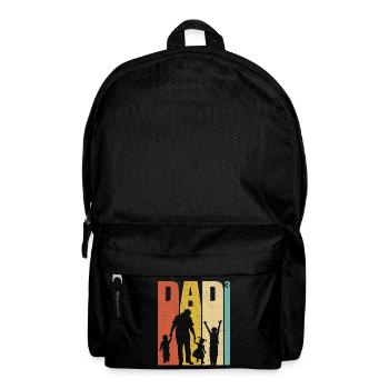 Papa 3 Kinder stolzer Vater 3 Kinder dreifacher Vater - Rucksack - Schwarz - Vorne