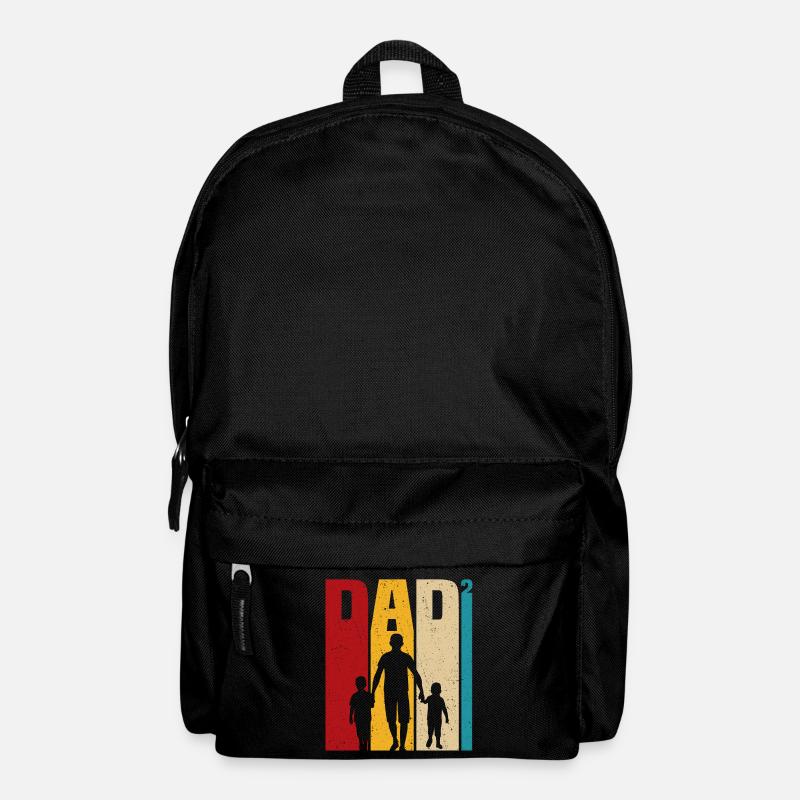 Vater mit zwei Söhnen Papa und Sohn Geschenk - Rucksack - Schwarz