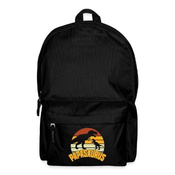 Papasaurus Fête des Pères Dinosaure T-Rex Idée Cadeau - Sac à dos - noir - Devant