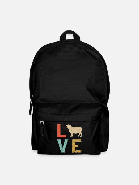I like sheep t-shirt sheep - Backpack - black