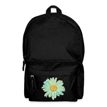 Gänseblume Mosaik Illustration - Rucksack - Schwarz - Vorne