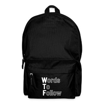 WTF - Words To Follow - Backpack - black - Front