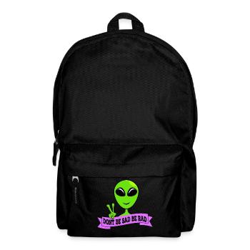 Ne soyez pas triste signe de paix Design T-shirt - Sac à dos - noir - Devant