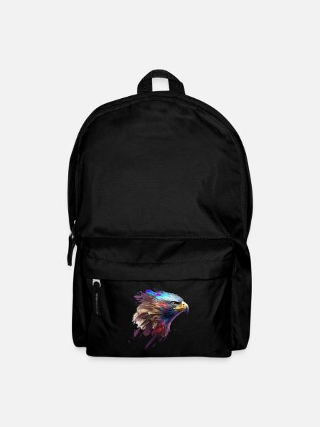Mächtiger Adler: Ein modernes Ölbild - Rucksack - Schwarz