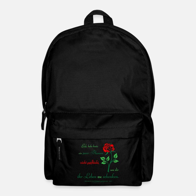 C. Morgenstern - ein paar Blumen nicht gepflückt - Rucksack - Schwarz