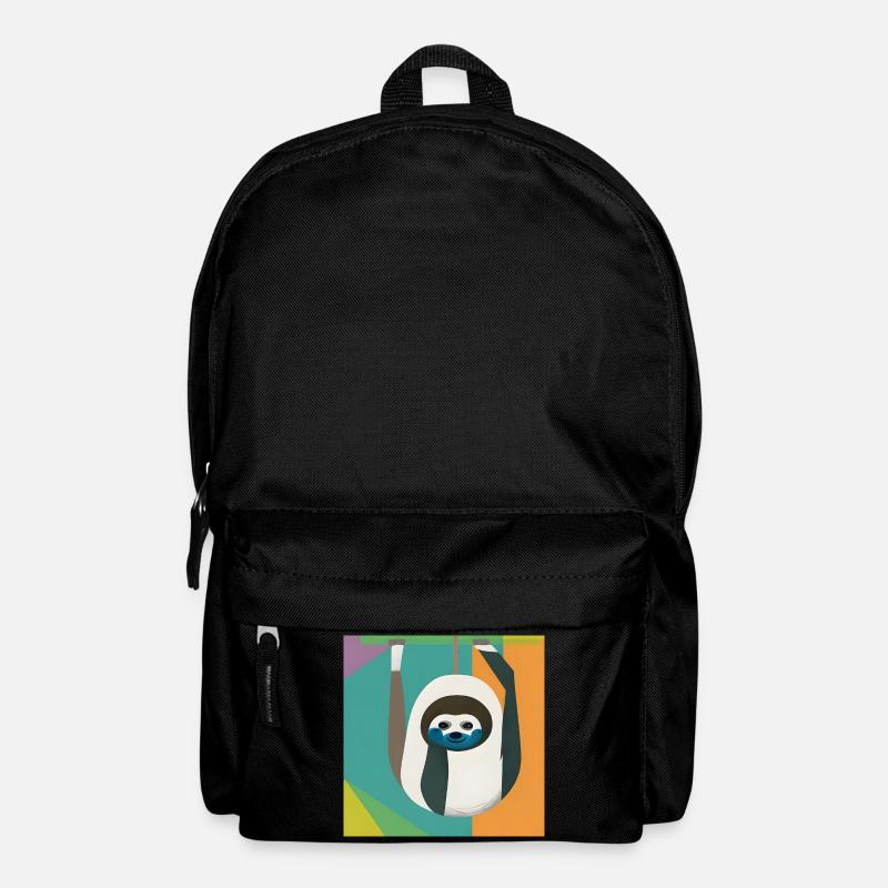 Sloth in abstract art - Backpack - black
