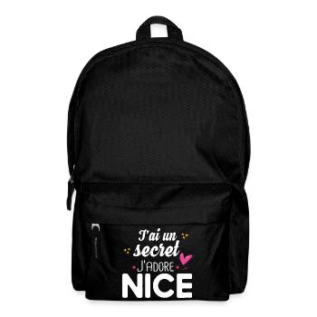 Nice Niçois Niçoise Cadeau Humour Ville France - Sac à dos - noir - Devant