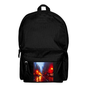 Regen Lampen - Impressionistischer Stil - Rucksack - Schwarz - Vorne