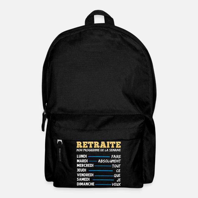 Retraite mon programme humour retraité cadeau - Sac à dos - noir