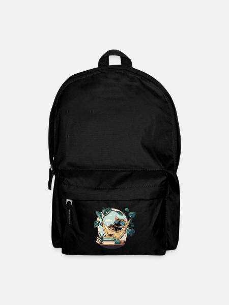 Katzenbuch-Liebhaber - Rucksack - Schwarz