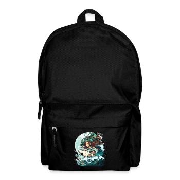 Surfende Sirene - Rucksack - Schwarz - Vorne