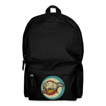 Capybara Wasserschwein retro Nagetier Tier lustig - Rucksack - Schwarz - Vorne
