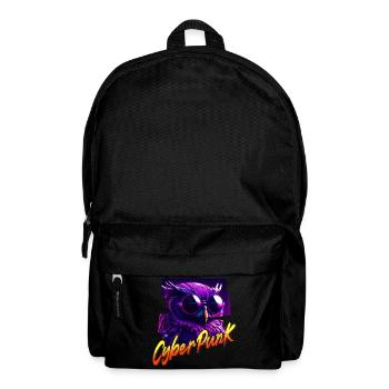 Cyberpunk-Eule - Rucksack - Schwarz - Vorne