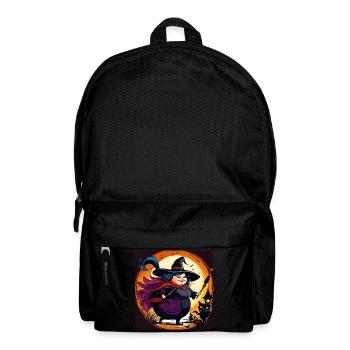 Grosse sorcière avec chat noir - Sac à dos - noir - Devant