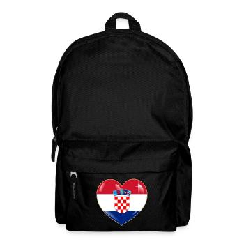 Kroatien Herz Flagge - Rucksack - Schwarz - Vorne
