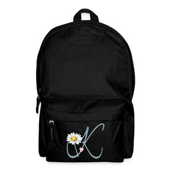 Letter K Daisy Heart - Backpack - black - Front