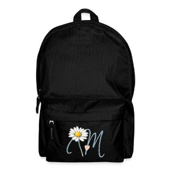 Letter M Daisy Heart - Backpack - black - Front