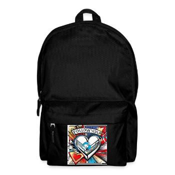 Suivez votre cœur - Sac à dos - noir - Devant