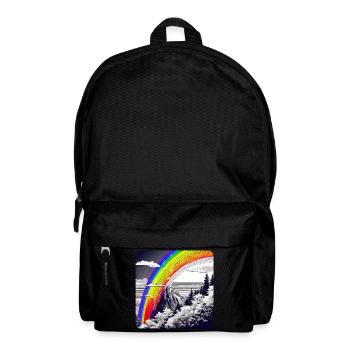 Regenbogen in der Natur - Rucksack - Schwarz - Vorne