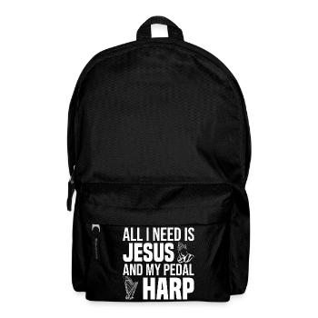 Harfe - Rucksack - Schwarz - Vorne