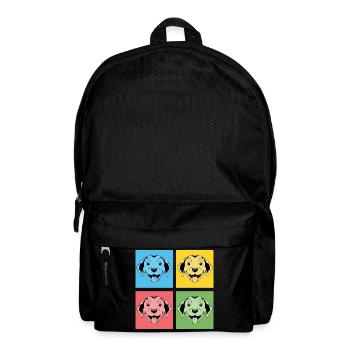 Hundefreund Hund Haustier Geschenk Pop Art Puggle - Rucksack - Schwarz - Vorne
