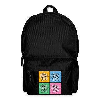 Jardin botanique Cadeau floral Pop Art Roses - Sac à dos - noir - Devant