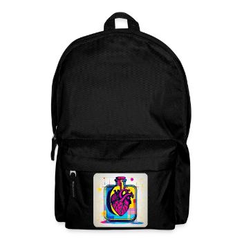 Herz im Graffiti Style - Rucksack - Schwarz - Vorne