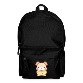 Hund - Kawaii Style - Rucksack - Schwarz - Vorne