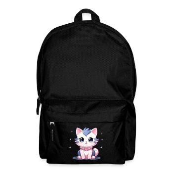Cat - Kawaii Style - Backpack - black - Front