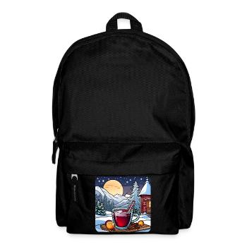 Heißer Glühwein im Winter - Rucksack - Schwarz - Vorne