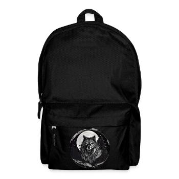 Wolf in the full moon - Backpack - black - Front