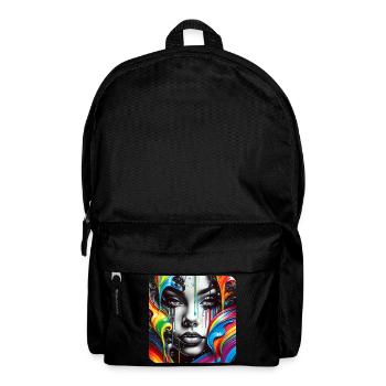 Woman in graffiti style - Backpack - black - Front