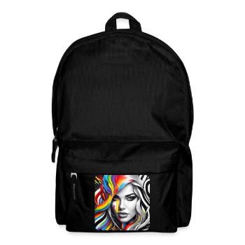 Woman in graffiti style - Backpack - black - Front